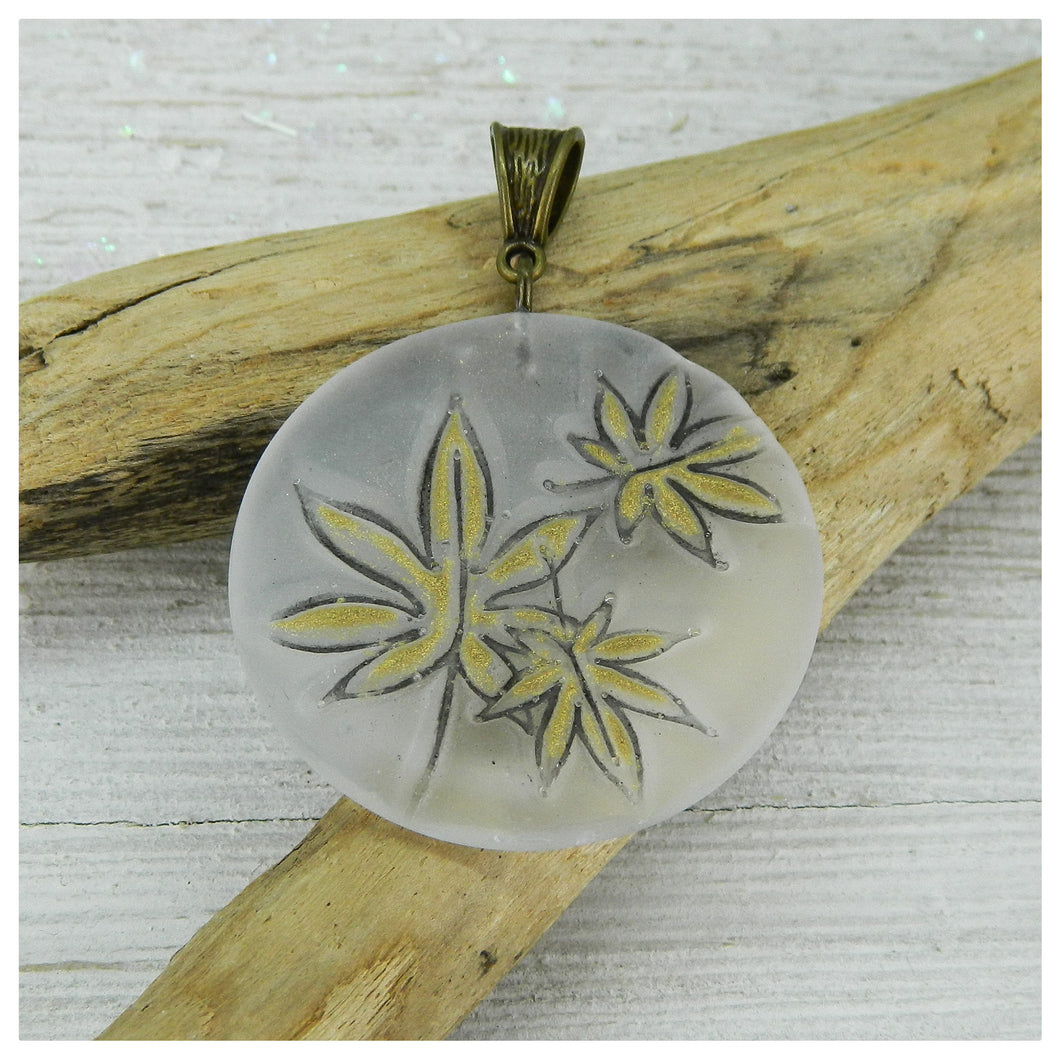 Frosted Leaf Pendant