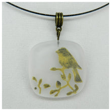 Load image into Gallery viewer, Frosted Golden Bird Pendant
