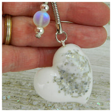 Load image into Gallery viewer, Heart Keychain in White
