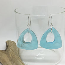 Load image into Gallery viewer, Triangular Aqua Water Earrings
