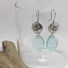 Load image into Gallery viewer, Oval Earrings in Aqua
