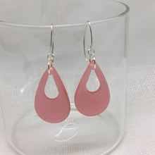 Load image into Gallery viewer, Frosted Resin Teardrop Earrings in Peach
